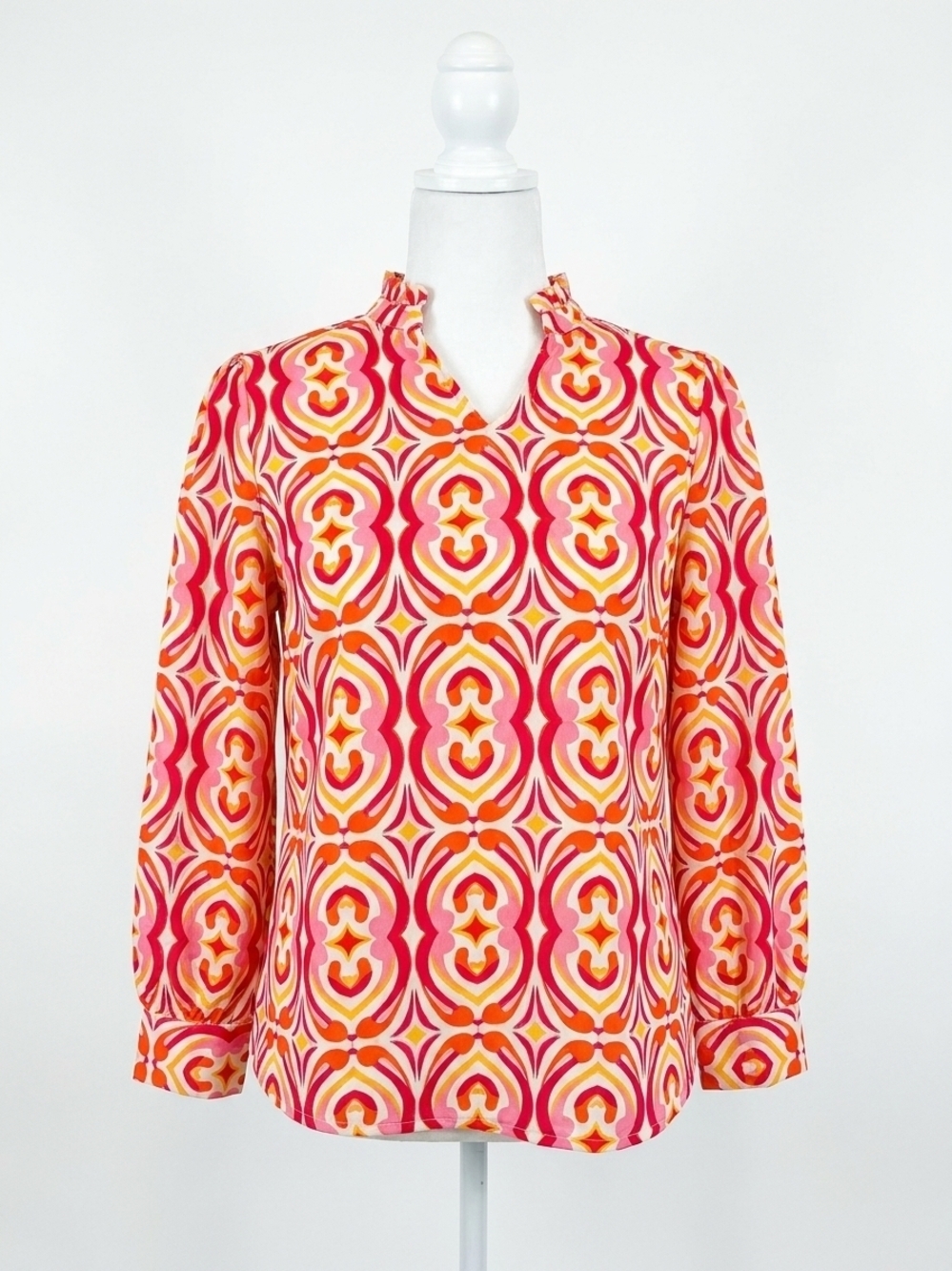 NEW LAYERZ CLOTHING carmen long sleeve top in multi-color